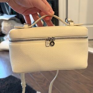 Loro Piana L19 Extra Pocket Pouch Bag Off White Calfskin Leather — Preowned